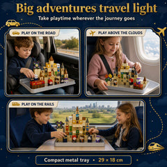 Harry Potter Magnetic Building Blocks, 100PCS Wizard Castle Magnetic Cube Set with Characters & Train, STEM Building Toy for Kids Ages 3+ Set 4029
