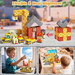 49PCS Mini Magnetic Building Blocks for Kids Ages 3-8 | STEM Educational Travel Toys with Portable Iron Storage Box | Construction Learning Gift for Toddlers, Boys & Girls Set GC-049