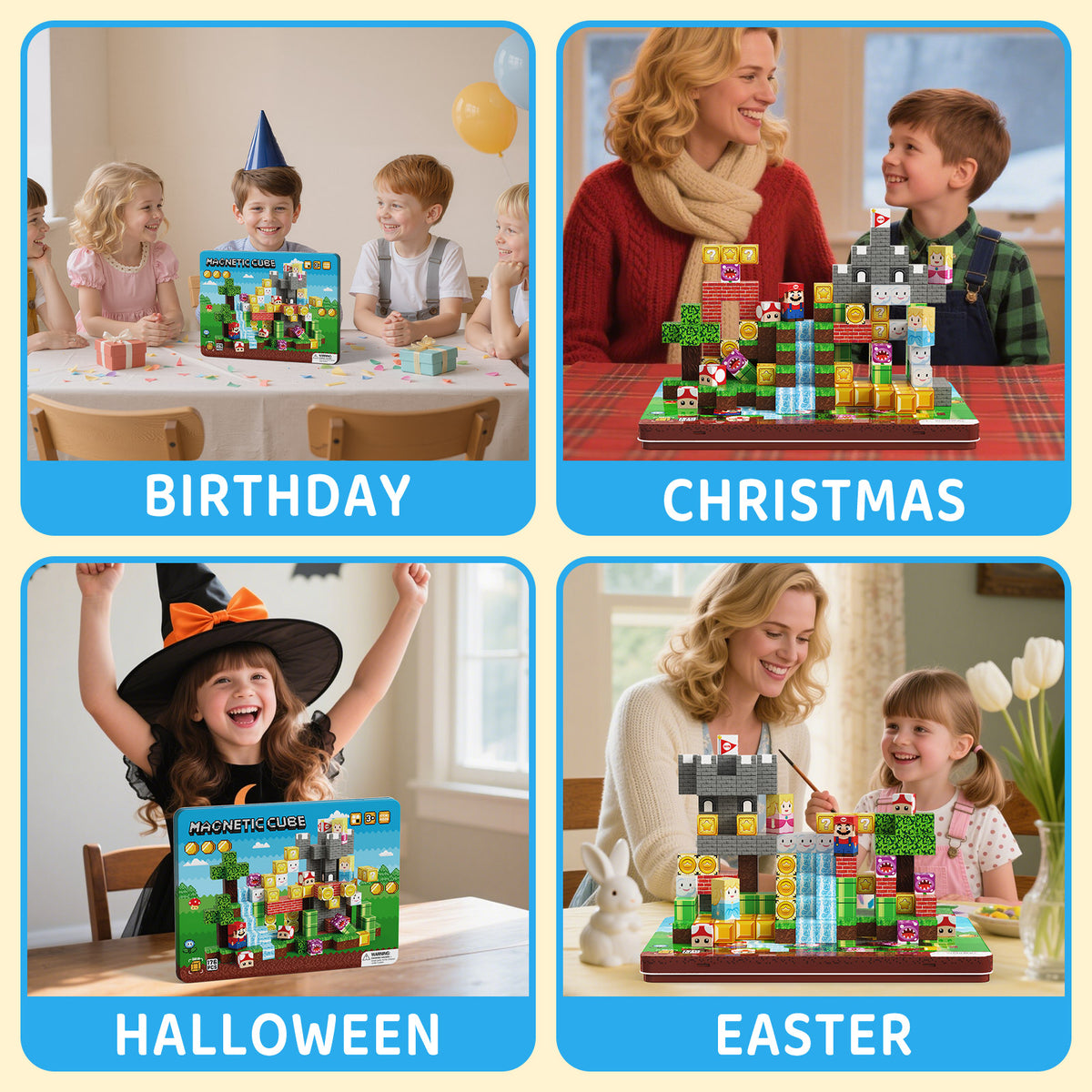 Magnetic Building Blocks with Iron Storage Box Set S4026