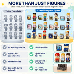 Magnetic Figures for Kids: 24-Piece Career & Family Play Set S1139