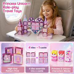 42PCS Unicorn Mini Magnetic Tiles (3.75cm) Set S1138