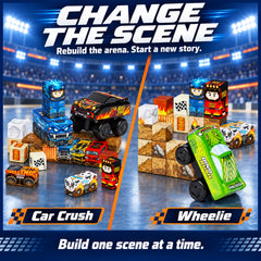 Monster Truck Magnetic Blocks Set: 6 Scenes, Role‑Play Game, 60 Min Focus Set GSKC-054