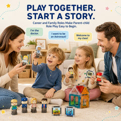 Magnetic Figures for Kids: 24-Piece Career & Family Play Set S1139