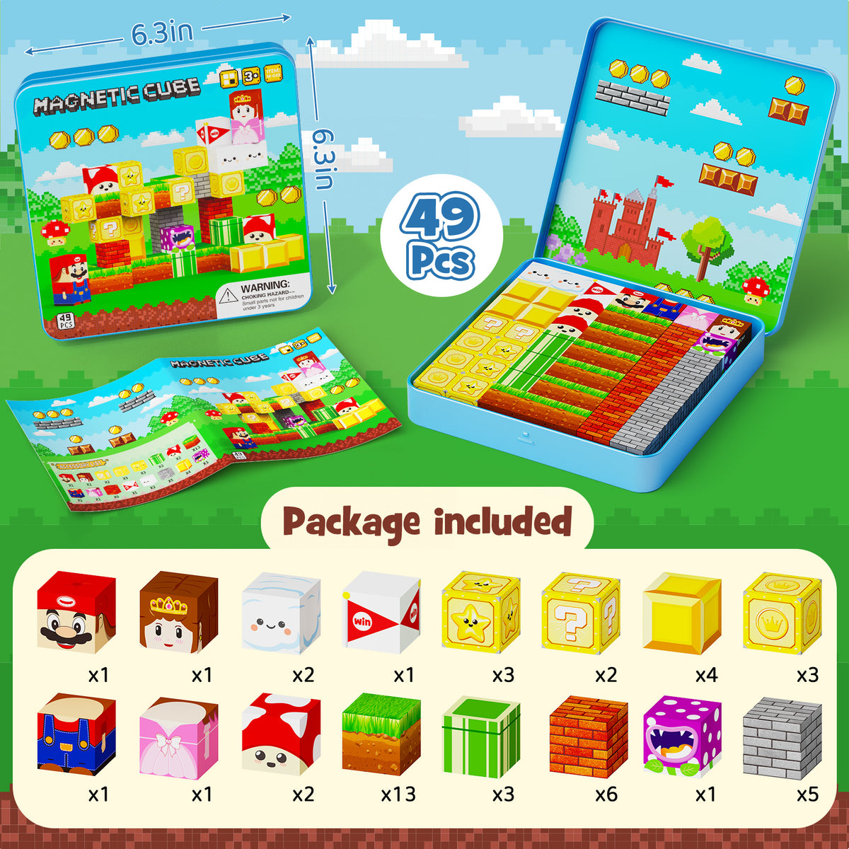 49PCS Game Character Magnetic Blocks (2cm) M-049 image 6