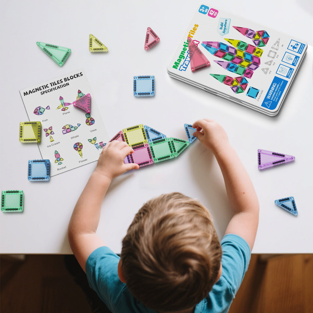 42PCS Magnetic Tiles Set S1099 image 11