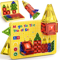 40PCS Gem Classic Colors Magnetic Tiles Set S1107 image 12