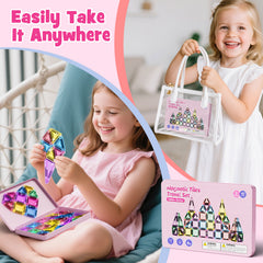 42PCS Glitter Candy Colors Magnetic Tiles Set S1109 image 2