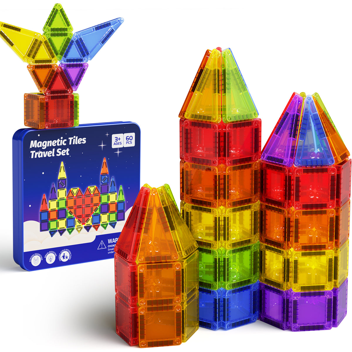 60PCS Gem Magnetic Tiles S1111 image 5