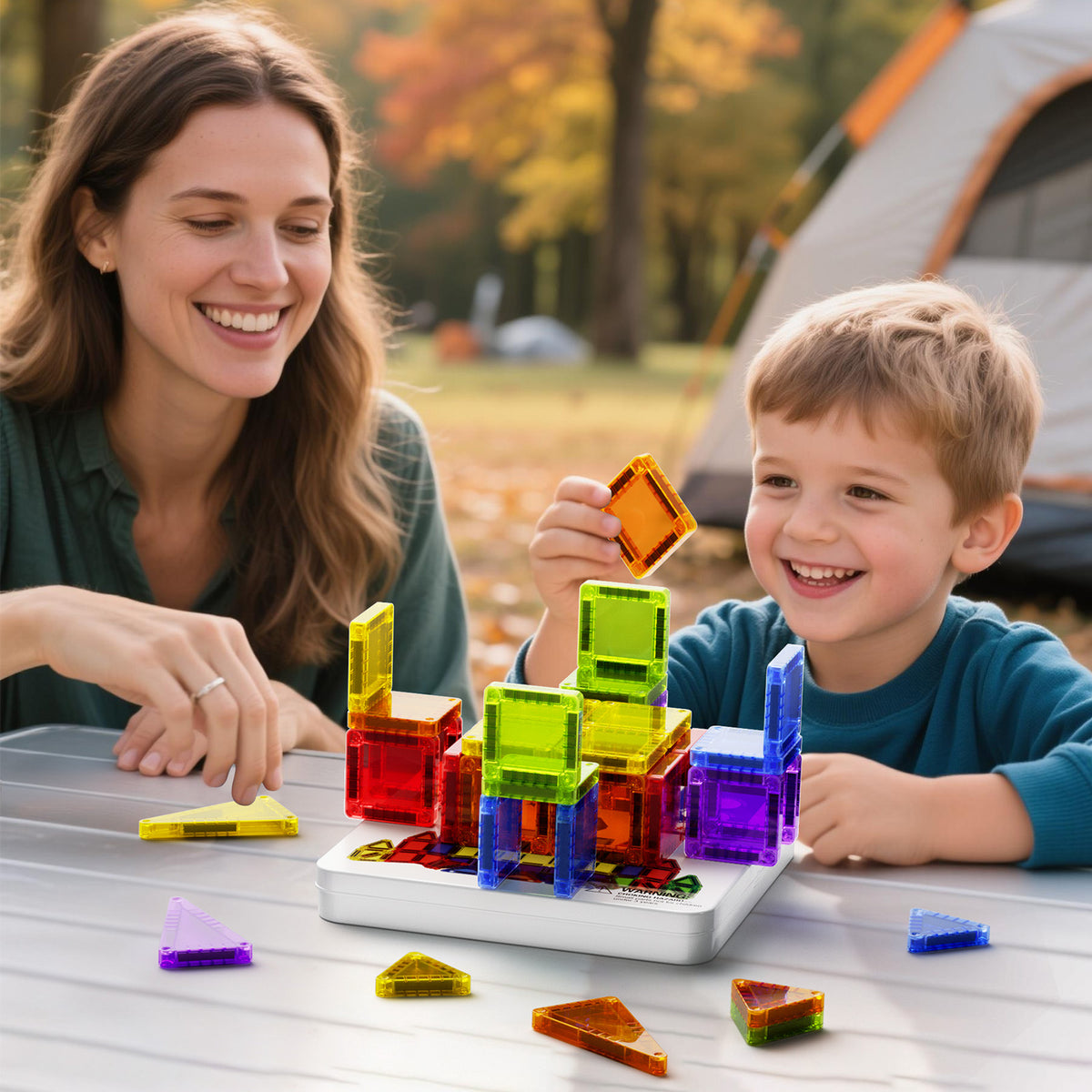 60PCS Classic Colors Magnetic Tiles Set S1112 image 3