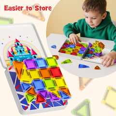 60PCS Classic Colors Magnetic Tiles Set S1112 image 6