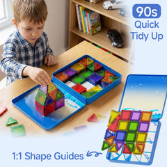 60PCS Classic Colors Magnetic Tiles Set S1113 image 6