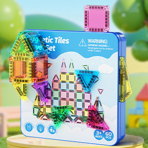 60PCS Candy Colors Magnetic Tiles Set S1114 image 9