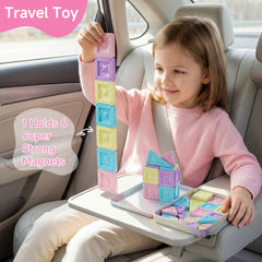 40PCS Macaron Solid Colors Magnetic Tiles Set S1126 image 6