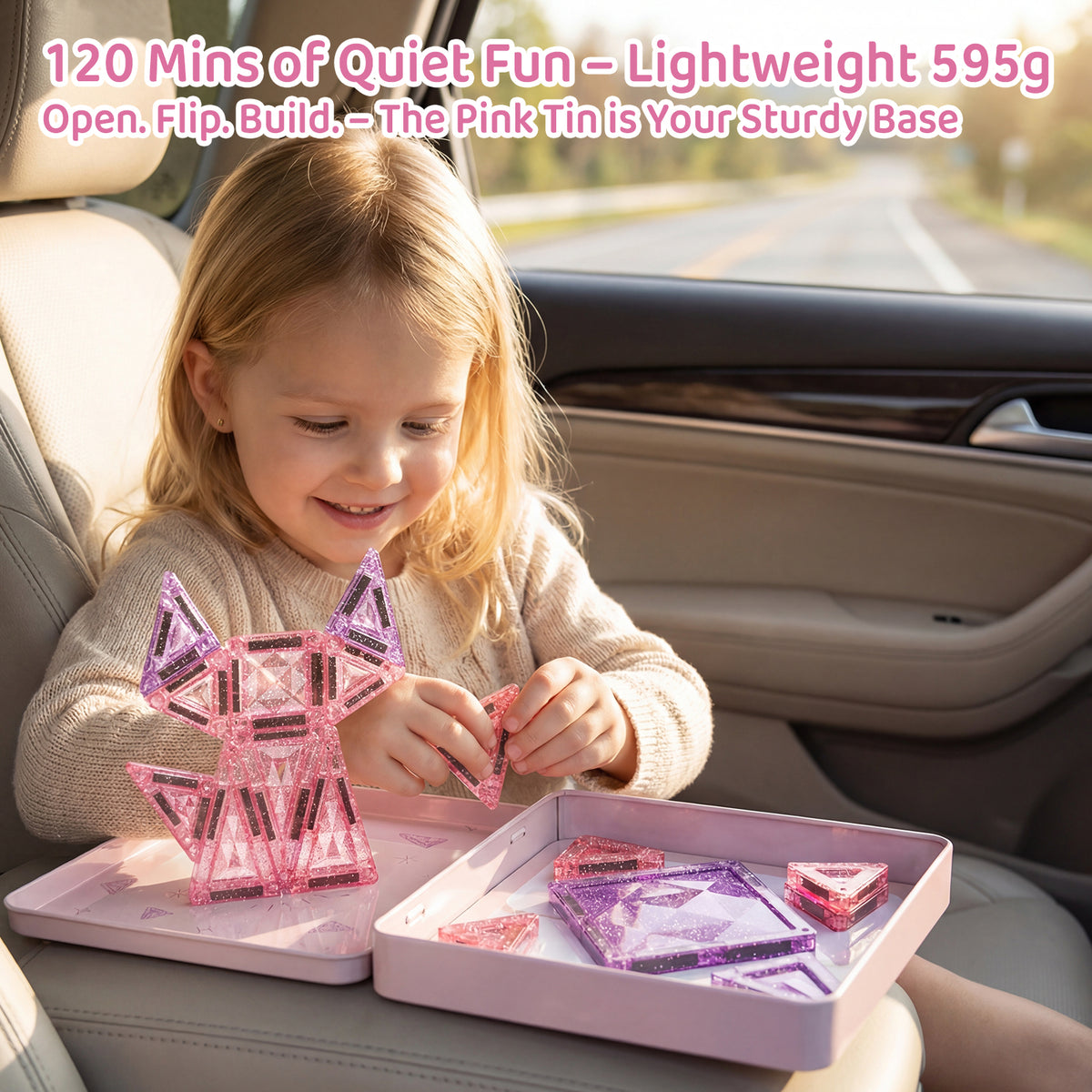 42PCS Large + Small Princess Theme Magnetic Tiles Set S1133 image 4
