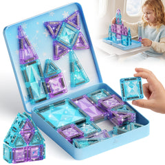 42PCS Large + Small Snow Theme Magnetic Tiles Set S1135 image 1