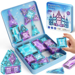 42PCS Large + Small Snow Theme Magnetic Tiles Set S1135 image 3
