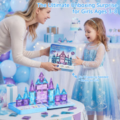42PCS Large + Small Snow Theme Magnetic Tiles Set S1135 image 4