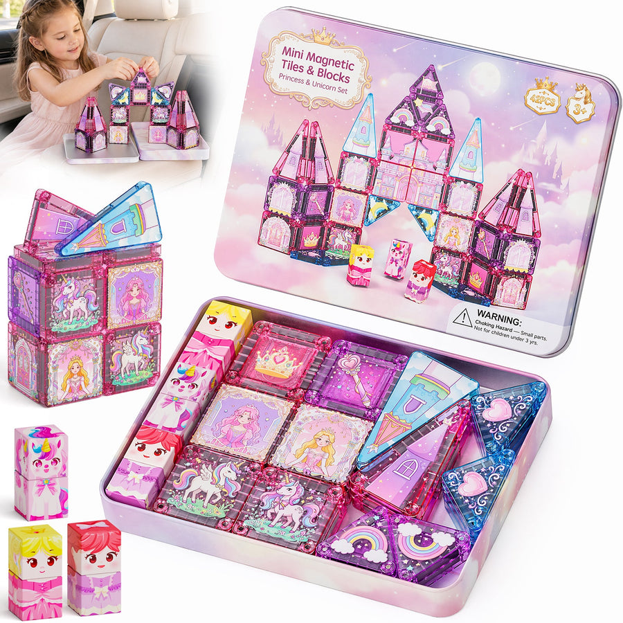 A Tiny Fairy-Tale Journey with S1138 Unicorn Magnetic Tiles