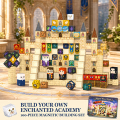 Harry Potter Magnetic Building Blocks, 100PCS Wizard Castle Magnetic Cube Set with Characters & Train, STEM Building Toy for Kids Ages 3+ Set 4029