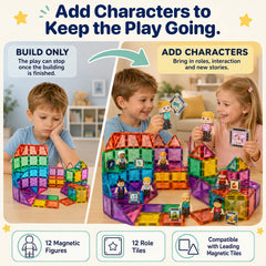 Magnetic Figures for Kids: 24-Piece Career & Family Play Set S1139