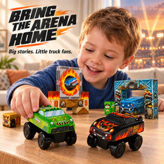 Monster Truck Magnetic Blocks Set: 6 Scenes, Role‑Play Game, 60 Min Focus Set GSKC-054