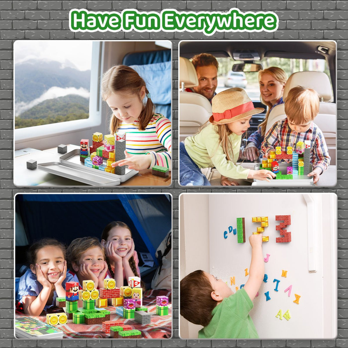 Magnetic Building Blocks Travel Toys for Kids Ages 4-8, Toddler Magnetic Cubes STEM Learning Set with Iron Storage Box – Portable Construction Toys for Boys Girls 3-5 Set 4015