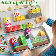 Magnetic Building Blocks Travel Toys for Kids Ages 4-8, Toddler Magnetic Cubes STEM Learning Set with Iron Storage Box – Portable Construction Toys for Boys Girls 3-5 Set 4015