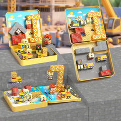 49PCS Mini Magnetic Building Blocks for Kids Ages 3-8 | STEM Educational Travel Toys with Portable Iron Storage Box | Construction Learning Gift for Toddlers, Boys & Girls Set GC-049