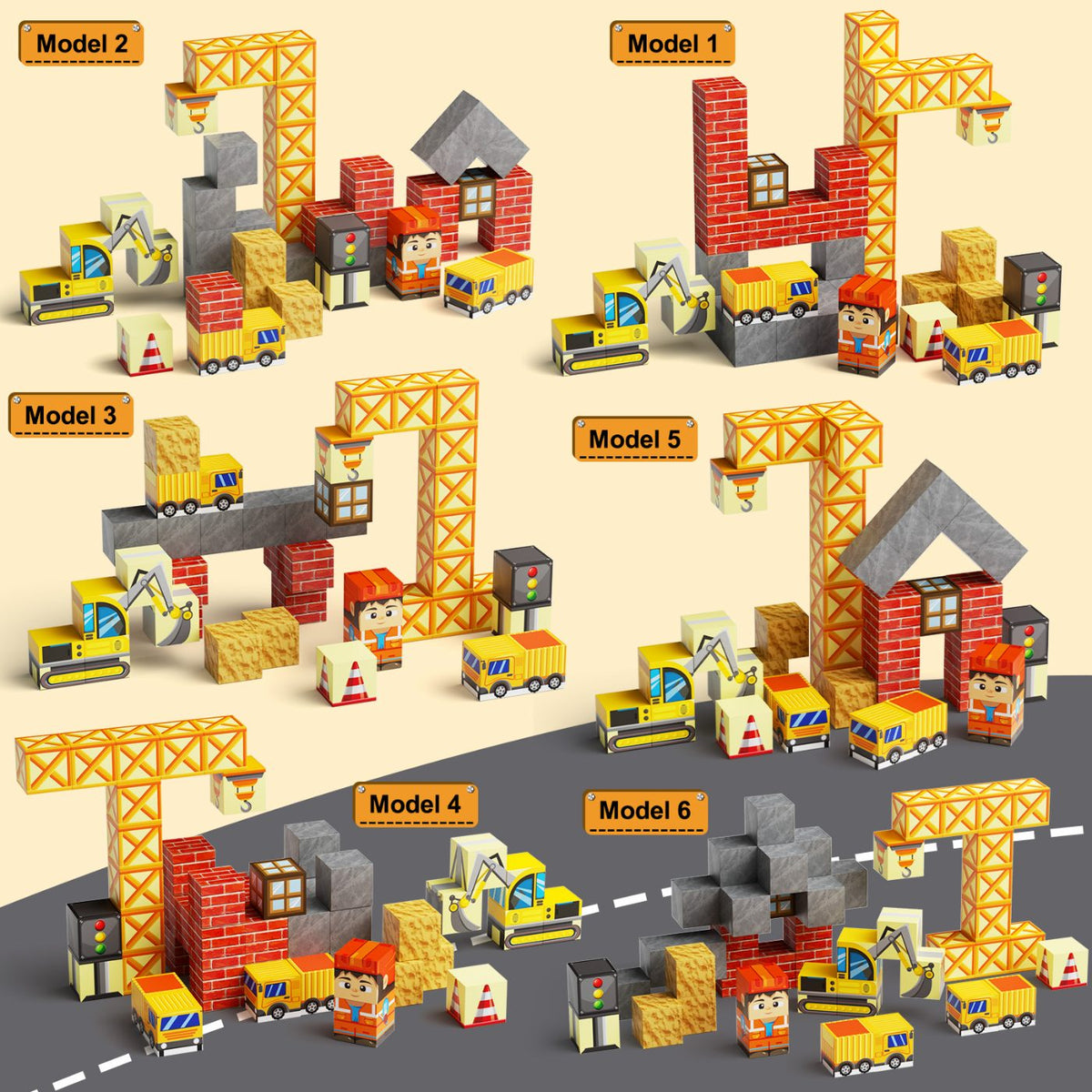 49PCS Mini Magnetic Building Blocks for Kids Ages 3-8 | STEM Educational Travel Toys with Portable Iron Storage Box | Construction Learning Gift for Toddlers, Boys & Girls Set GC-049