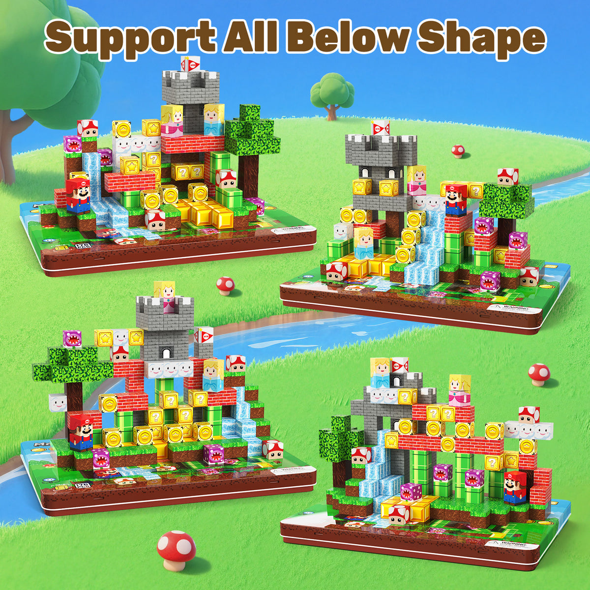 Magnetic Building Blocks with Iron Storage Box Set S4026