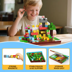 Magnetic Building Blocks with Iron Storage Box Set S4026