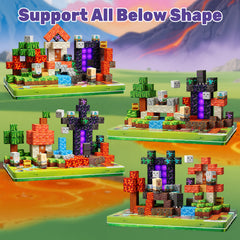 176 PCS Magnetic Blocks Portal Forest Castle Set, Montessori STEM Sensory Building Blocks, Educational Construction Toys, Easter Christmas Birthday Gifts for Boys and Girls Ages 5-10 Set S4027