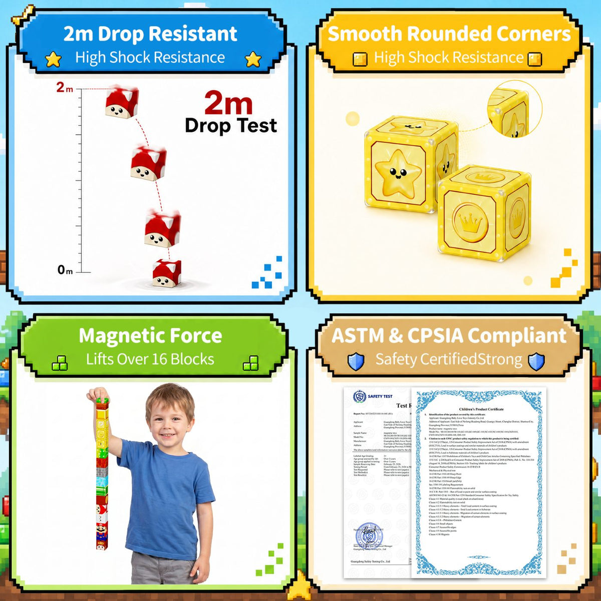 Magnetic Blocks for Kids Travel : 100PCS Portable Tin & Tiles - Adventure Theme Role Play 60-Min Focus - Car Airplane Activities Ages 3-8 Set M-100