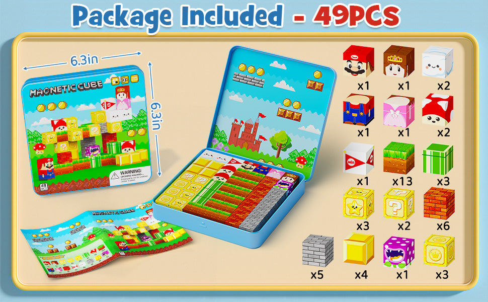 49PCS Game Character Magnetic Blocks (2cm) M-049 image 10