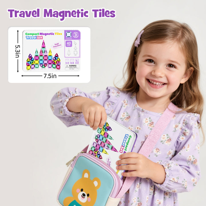 40PCS Magnetic Tiles Set S1100