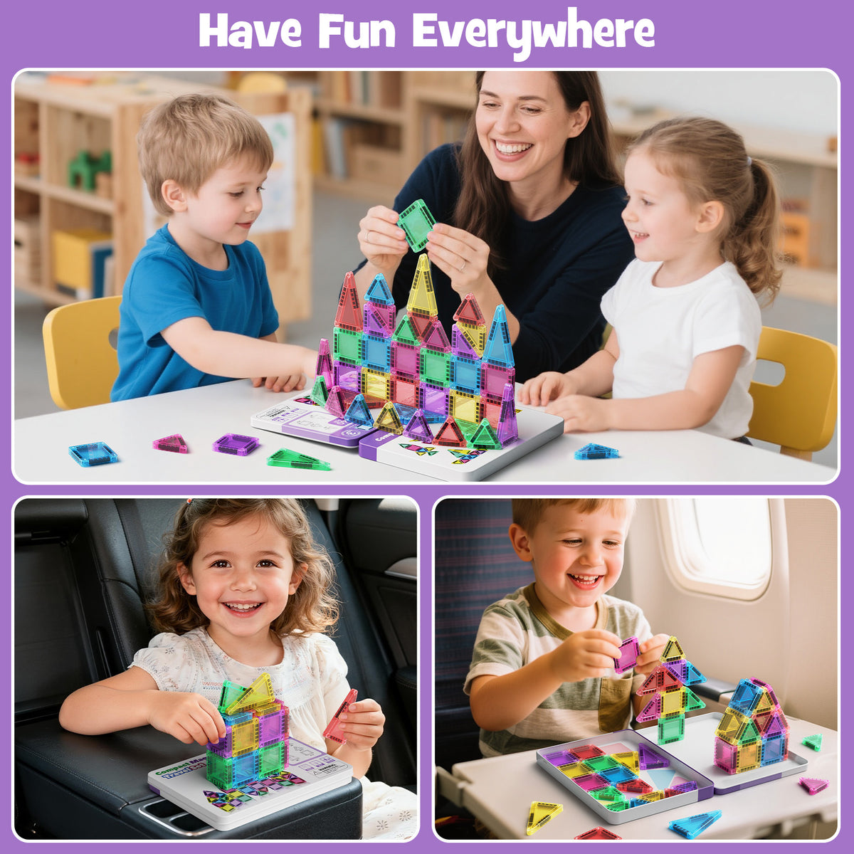 40PCS Magnetic Tiles Set S1100 image 2