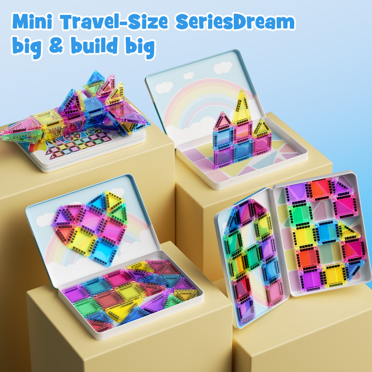 40PCS Candy Colors Magnetic Tiles Set S1103 image 12