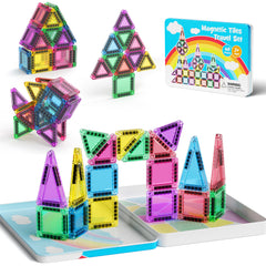 40PCS Candy Colors Magnetic Tiles Set S1103 image 8