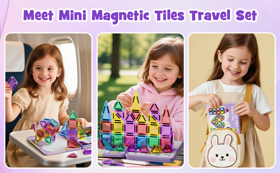 42PCS Candy Colors Magnetic Tiles Set S1106 image 2