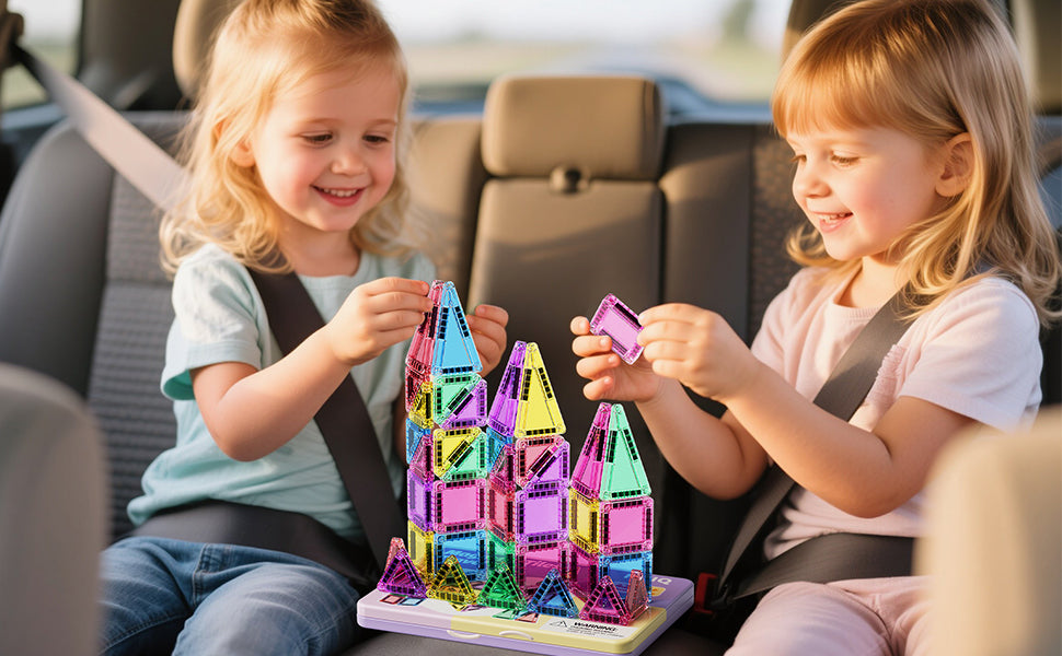 42PCS Candy Colors Magnetic Tiles Set S1106 image 3