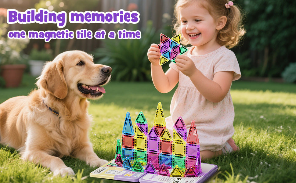 42PCS Candy Colors Magnetic Tiles Set S1106 image 5