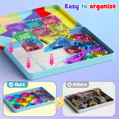 42PCS Glitter Candy Colors Magnetic Tiles Set S1110 image 4