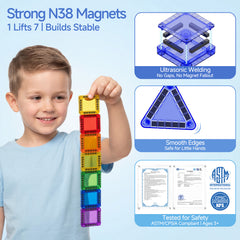60PCS Classic Colors Magnetic Tiles Set S1113 image 1