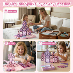 42PCS Large + Small Princess Theme Magnetic Tiles Set S1133 image 8