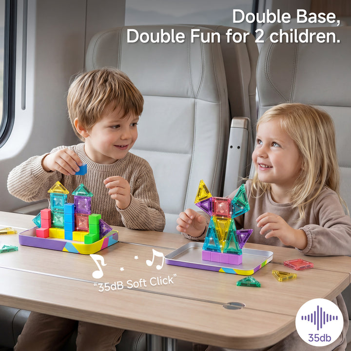S1136 3-in-1 Magnetic Tiles & Magnetic Blocks Set S1136