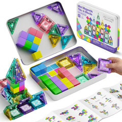 S1136 3-in-1 Magnetic Tiles & Magnetic Blocks Set S1136 image 6