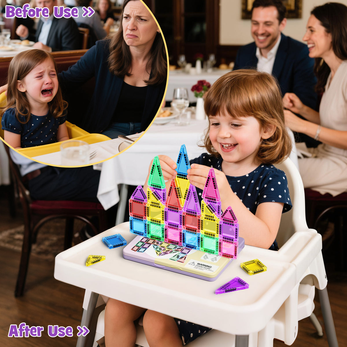 42PCS Candy Colors Magnetic Tiles Set S1106 image 4