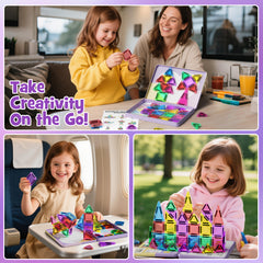 42PCS Candy Colors Magnetic Tiles Set S1106 image 6