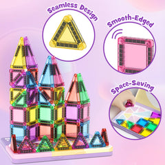 42PCS Candy Colors Magnetic Tiles Set S1106 image 8