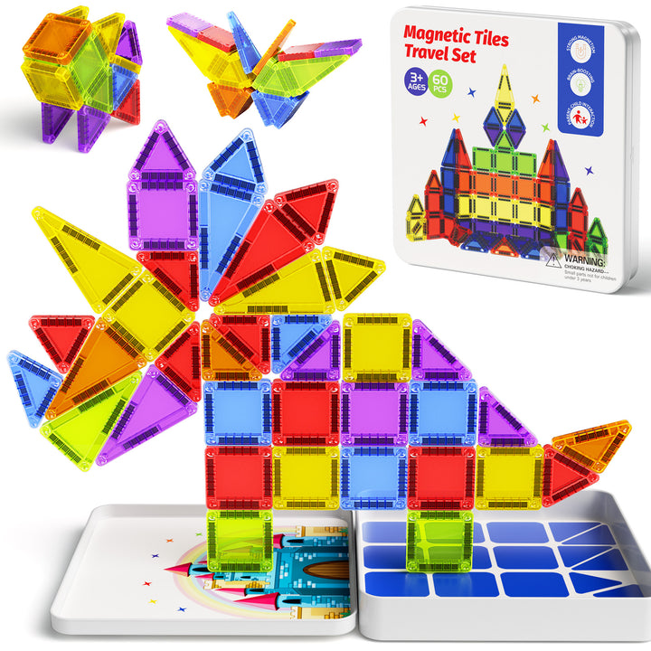 60PCS Classic Colors Magnetic Tiles Set S1112
